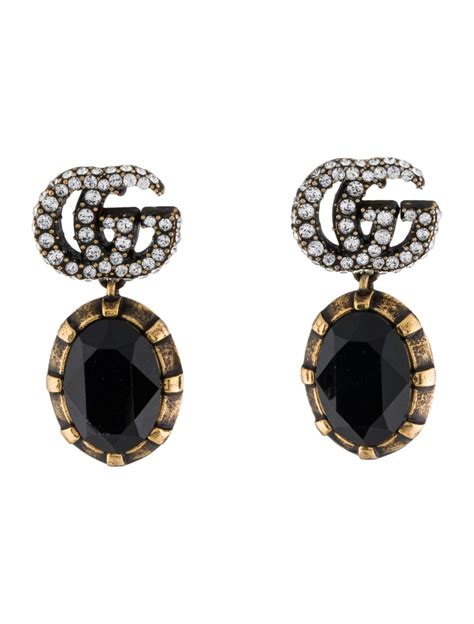 gucci double g drop earrings.